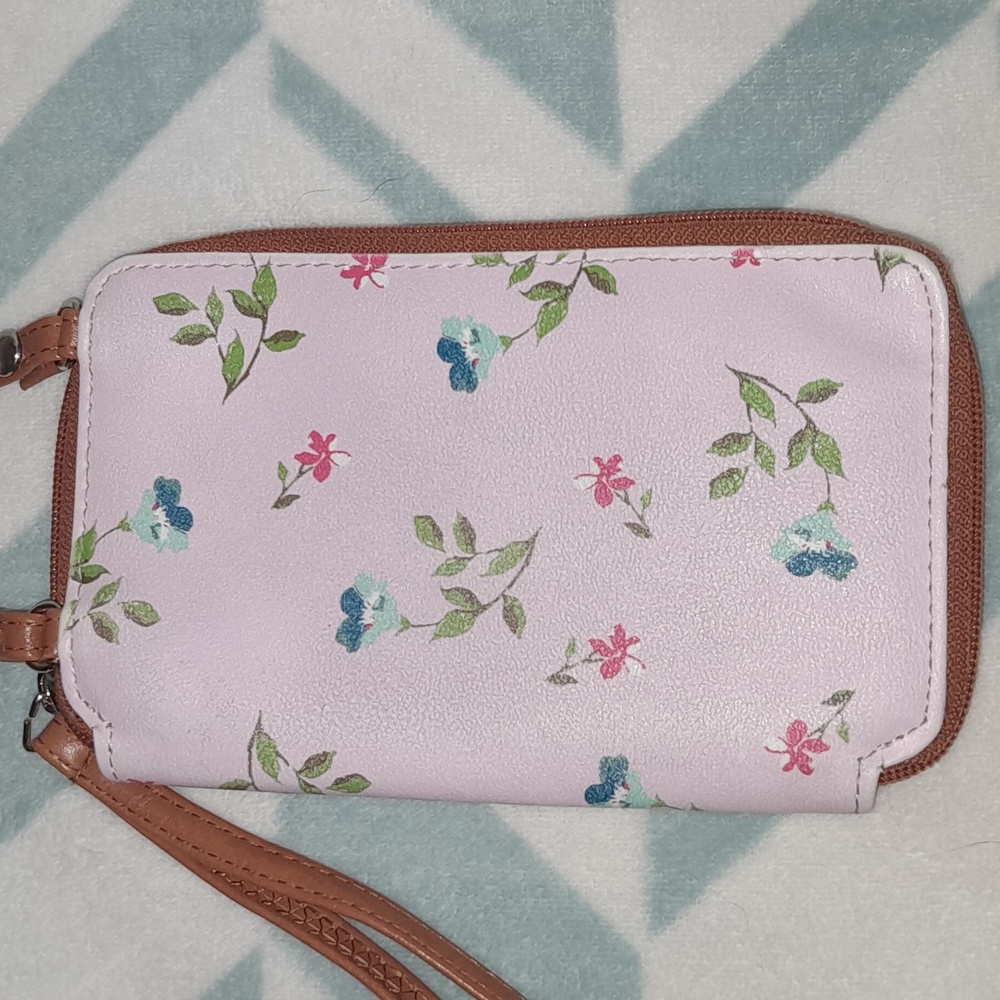 Floral crossbody wallet and cellphone purse